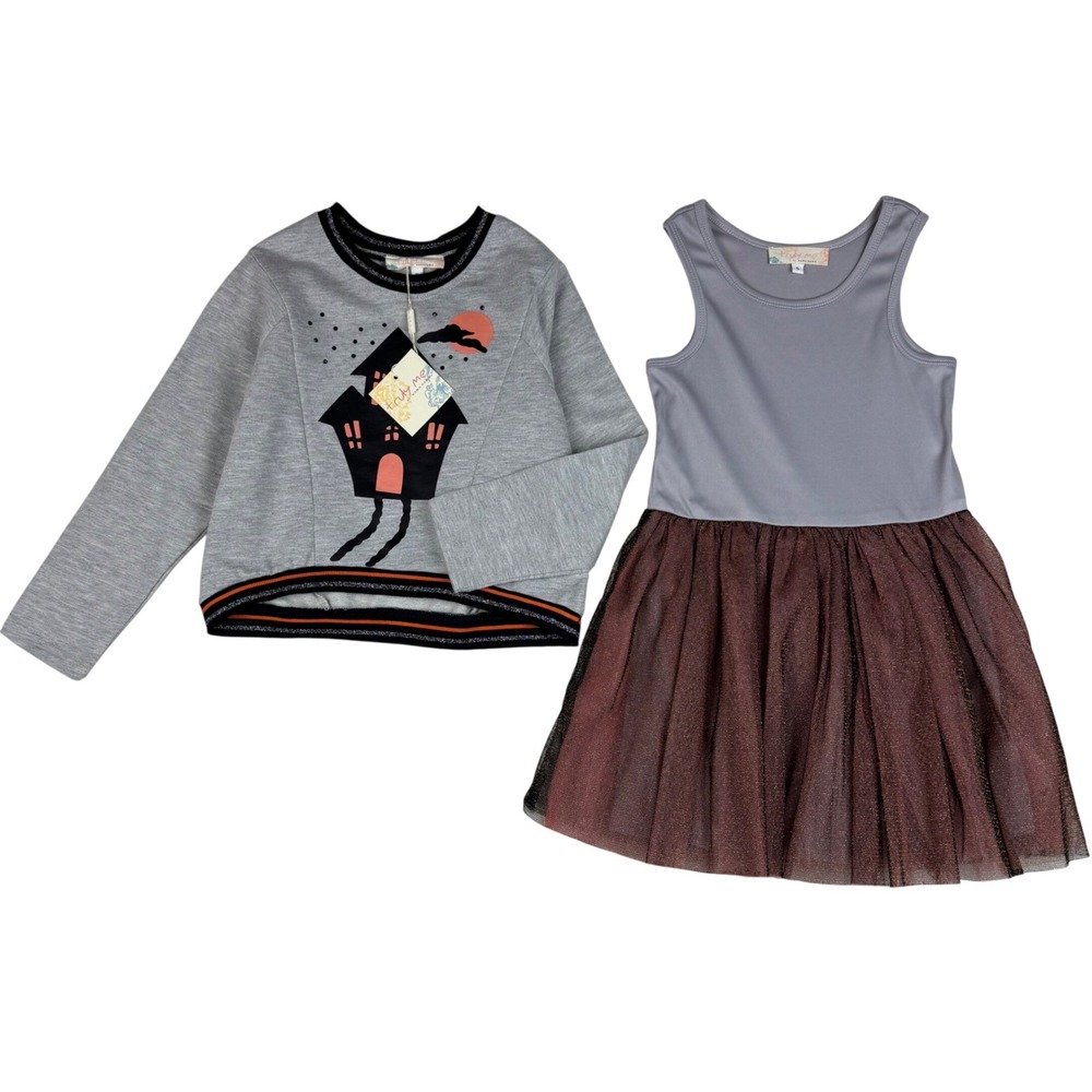 NEW Truly Me Halloween Girls 5 Outfit Set Long Sleeve Sweatshirt and Tutu Dress